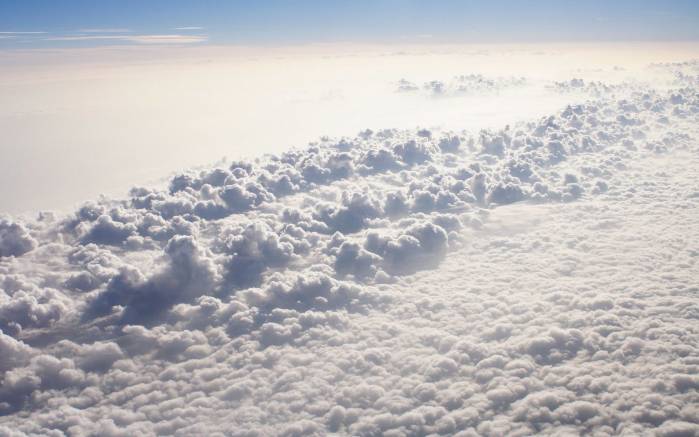 Широкоформатные обои Выше облаков, Вид на облака сверху