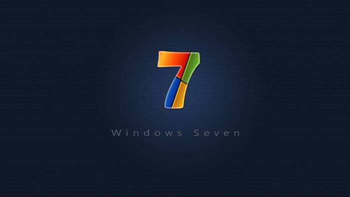 Широкоформатные обои Интересная синяя windows 7, Windows 7 на синем фоне