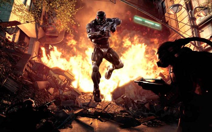 Широкоформатные обои Герой игры Crysis, Робот из Crysis