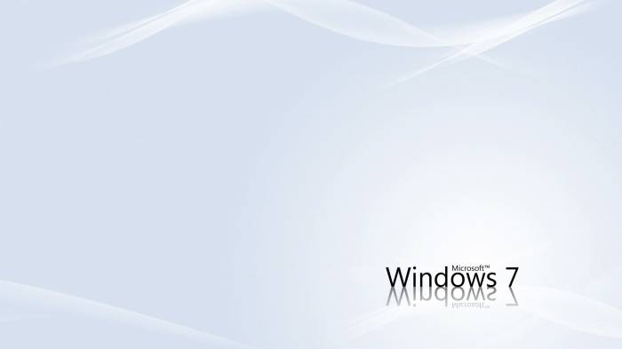 Широкоформатные обои Светлый windows 7, Белоснежная заставка