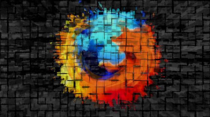 Широкоформатные обои Пазл, Пазл Firefox