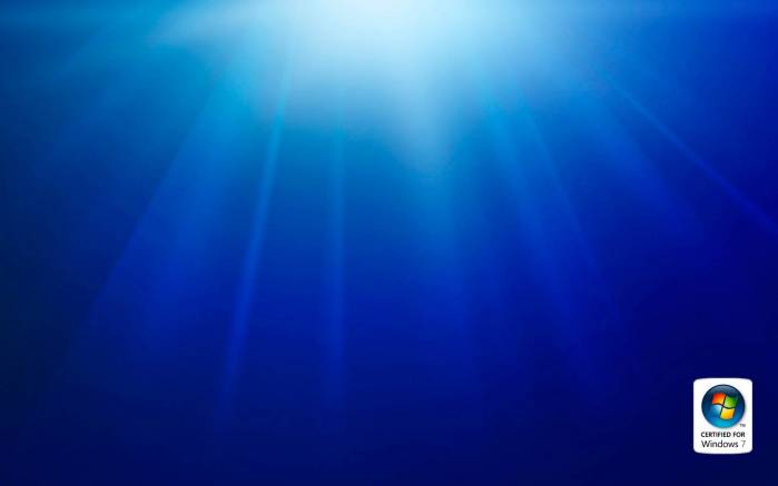 Широкоформатные обои Голубые обои Виндовс, Голубые обои Виндовс Севен