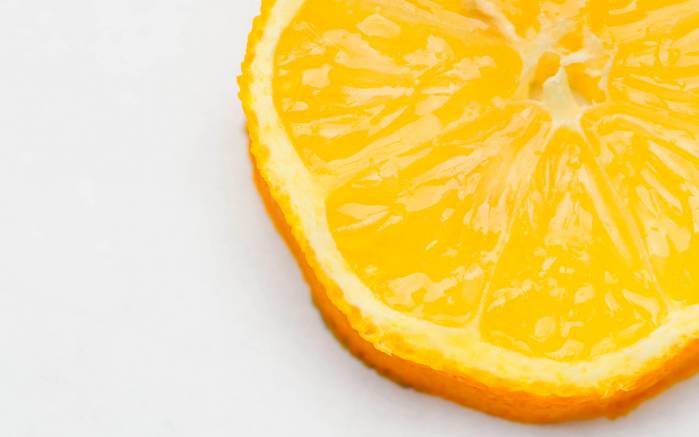 Широкоформатные обои Апельсин, Долька апельсина