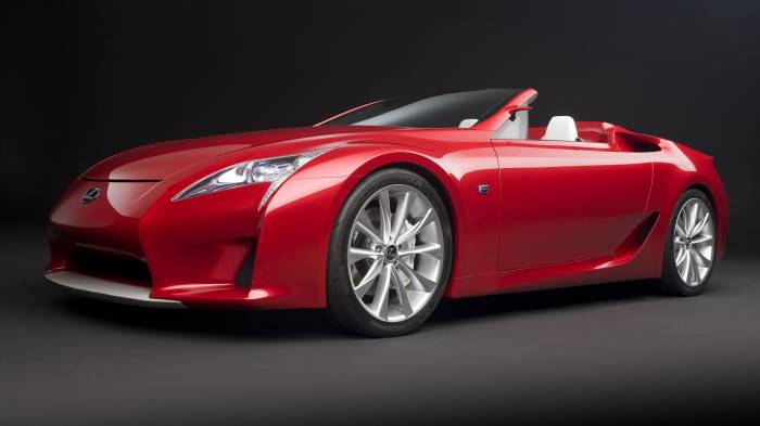 Широкоформатные обои Красный Lexus LFA, Спортивный вид