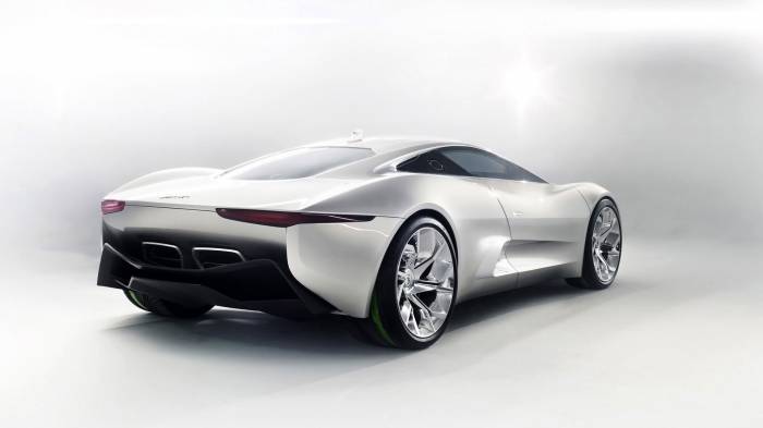 Широкоформатные обои Jaguar c x75 concept studio, Задняя часть Jaguar c x75 concept studio