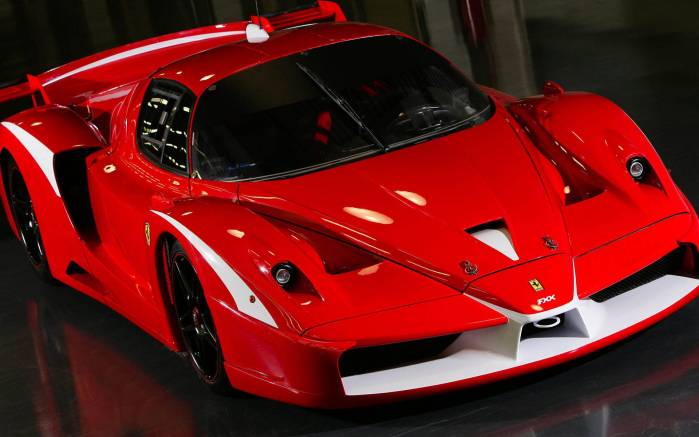 Широкоформатные обои Вид спереди Ferrari FXX evo, Вид спереди Феррари (Ferrari FXX evo)