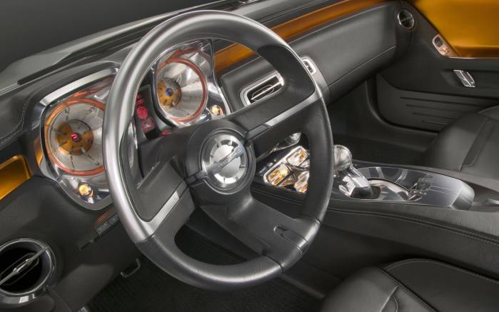 Широкоформатные обои Руль Chevrolet Camaro Concept 2008, Руль Шевроле Камаро (Chevrolet Camaro Concept 2008)