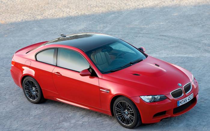 Широкоформатные обои Вид сверху BMW M3, Вид сверху БМВ М3 (BMW M3 Coupe 2008)