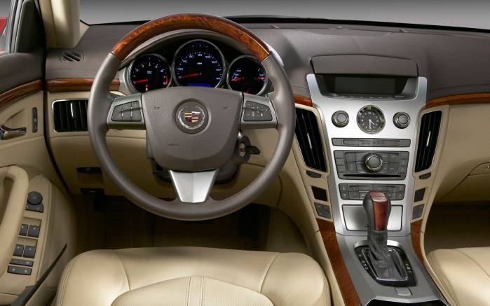 Широкоформатные обои Панель Cadillac CTS 2008 air grid, Приборная панель Кадиллак (Cadillac CTS 2008 air grid)