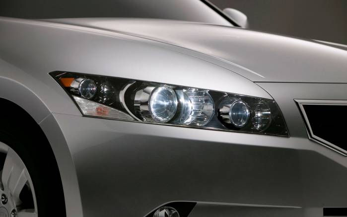 Широкоформатные обои Фара Honda Accord Coupe Concept 2008, Передняя фара Хонда Аккорд Купэ (Honda Accord Coupe Concept 2008)