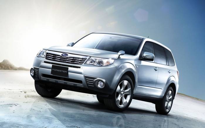 Широкоформатные обои Голубой Subaru Forester 2009, Субару Форестер (Subaru Forester 2009 )