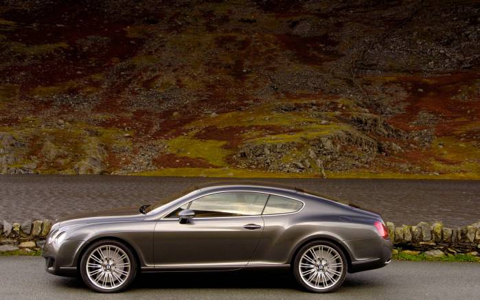 Широкоформатные обои Вид сбоку Bentley Continental GT Speed, Вид сбоку Бентли Континенталь (Bentley Continental GT Speed)