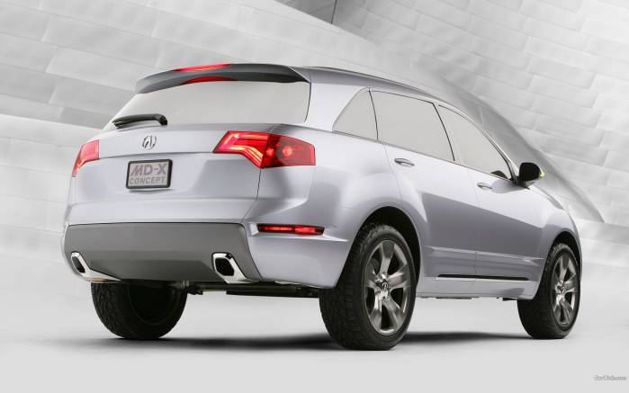 Широкоформатные обои Acura MD X сзади, Джип Акура (Acura MD X)