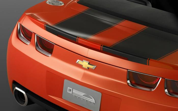 Широкоформатные обои Бампер Chevrolet Camaro Convertible, Бампер Шевроле Камаро Конвертебл (Chevrolet Camaro Convertible)