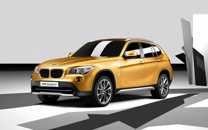 Широкоформатные обои Вид спереди BMW X1, Вид спереди БМВ (BMW X1 Concept)