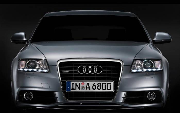 Широкоформатные обои Audi A6 вид спереди, Вид спереди Ауди А6 (Audi A6)