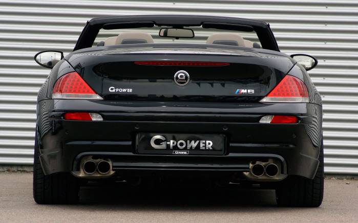 Широкоформатные обои Вид сзади BMW G power M6 hurricane, Вид сзади БМВ пауэр М6 Харрикейн (G power M6 hurricane)