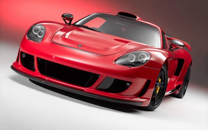 Широкоформатные обои Porsche Carrera GT, Черный Карерра (Porsche Carrera GT)
