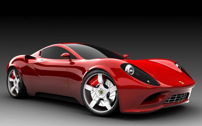 Широкоформатные обои Вид спереди Ferrari Dino Concept, Вид спереди Феррари Дино концепт (Ferrari Dino Concept)