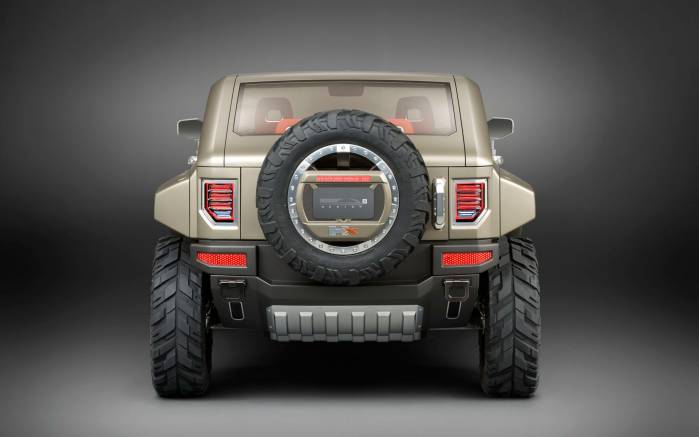 Широкоформатные обои Сзади Hummer HX Concept 2008, Вид сзади Хаммер Концепт (Hummer HX Concept 2008)