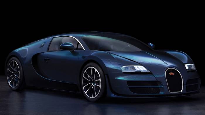 Широкоформатные обои Bugatti Veyron super sport, Темно синий Bugatti Veyron