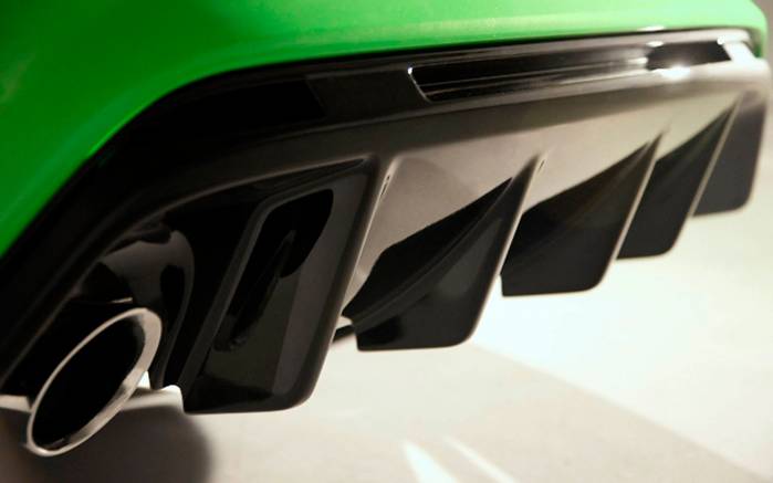 Широкоформатные обои Трубы Ford Focus RS 2009, Выхлопные трубы Форд Фокус (Ford Focus RS 2009)