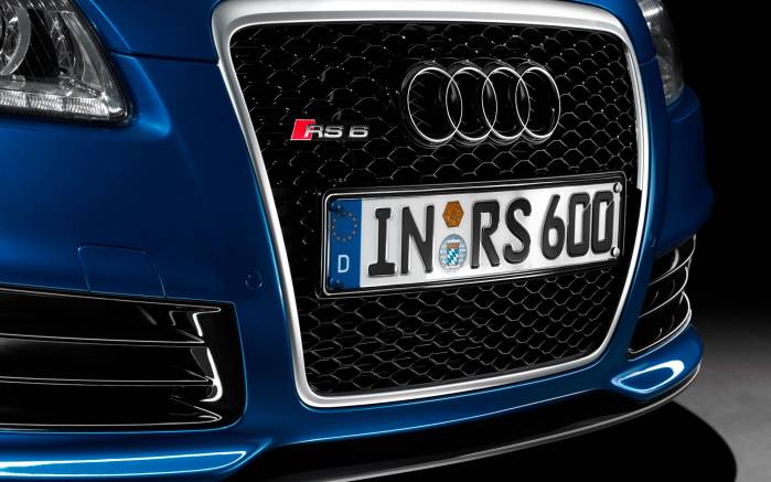 Широкоформатные обои Бампер Audi RS6 Avant 2008, Бампер и логотип Ауди ( Audi RS6 Avant 2008)