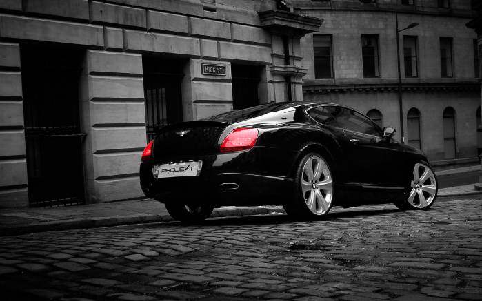 Широкоформатные обои Вид сзади Bentley Continental, Вид сзади Бентли Континенталь (Bentley Continental GT S)