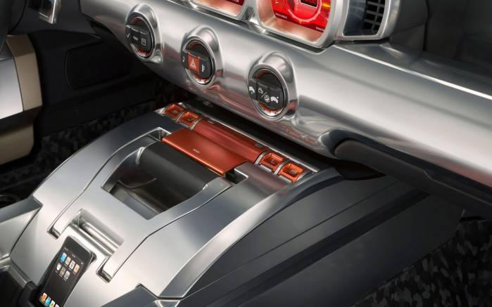 Широкоформатные обои Подставка в Hummer HX Concept 2008, Подставка под телефон в Хаммер Концепт (Hummer HX Concept 2008)