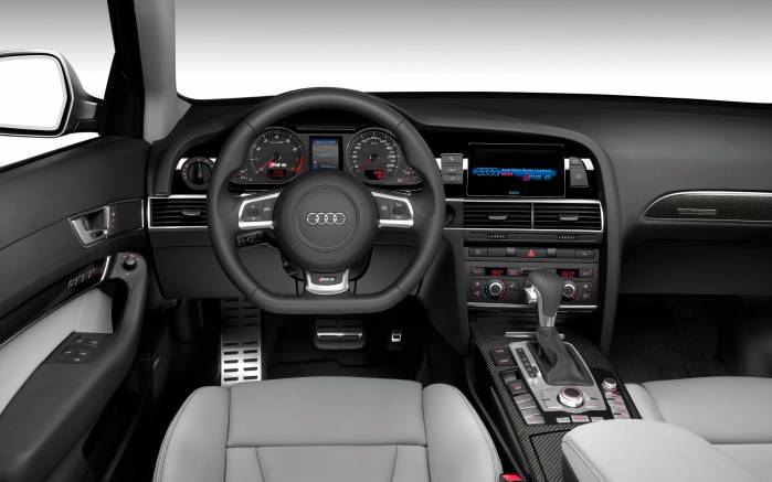 Широкоформатные обои Интерьер Audi RS6 Avant 2008, Интерьер Ауди (Audi RS6 Avant 2008)