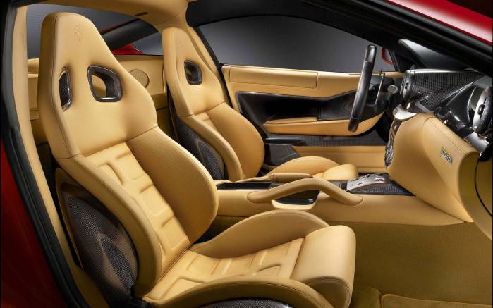 Широкоформатные обои Сиденья Ferrari 599 GTB, Сиденья Феррари 599 (Ferrari 599 GTB)
