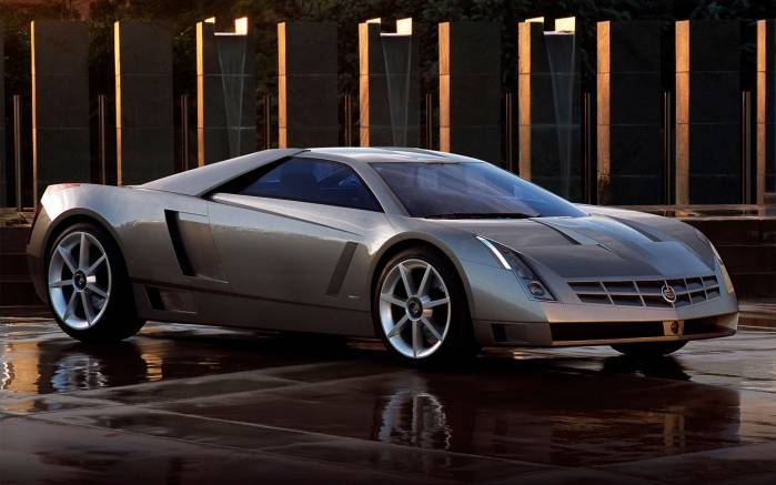 Широкоформатные обои Под углом Cadillac Cien Concept, Вид сбоку Кадиллак Циен Концепт (Cadillac Cien Concept)