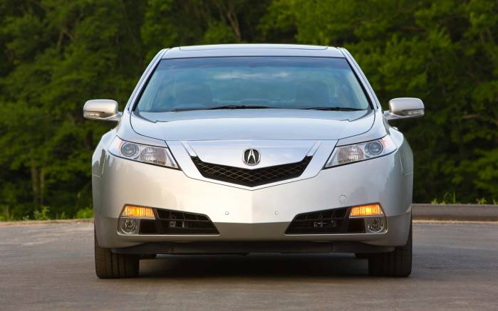 Широкоформатные обои Acura TL 2009 вид спереди, Акура (Acura TL 2009)