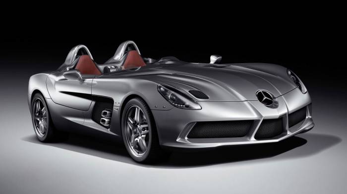 Широкоформатные обои Спортивный Mercedes benz slr stirling moss, Спортивный Mercedes benz slr stirling moss серого цвета