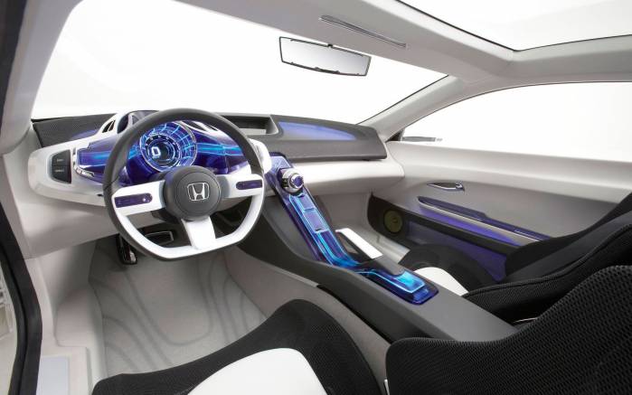 Широкоформатные обои Вид внутри Honda CR Z Concept 2008, Вид внутри Хонда Цивик Мюген (Honda CR Z Concept 2008)