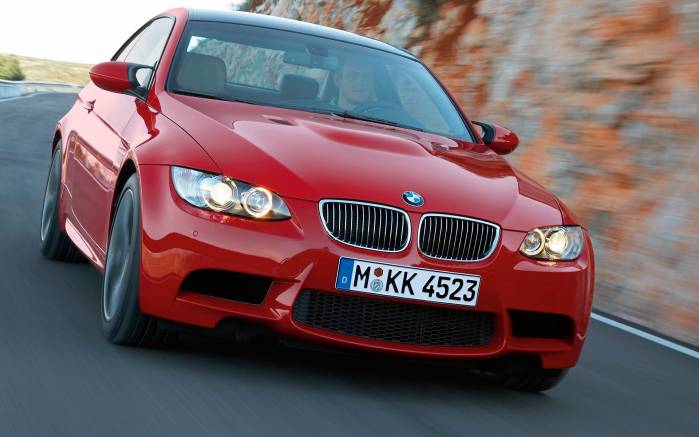 Широкоформатные обои Под углом BMW M3, Под углом БМВ М3 (BMW M3 Coupe 2008)