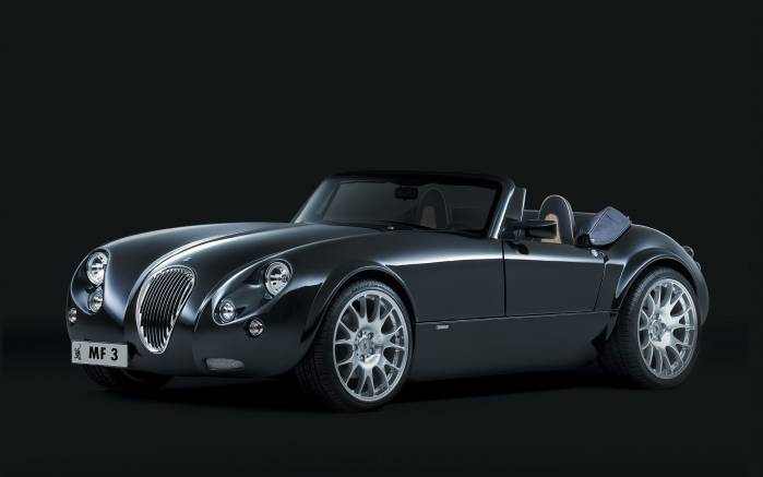 Широкоформатные обои Черный Wiesmann Roadster MF3, Черный Висмэнн (Wiesmann Roadster MF3)