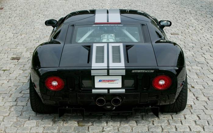 Широкоформатные обои Вид сзади Ford GT, Вид сзади Форд (Ford GT)
