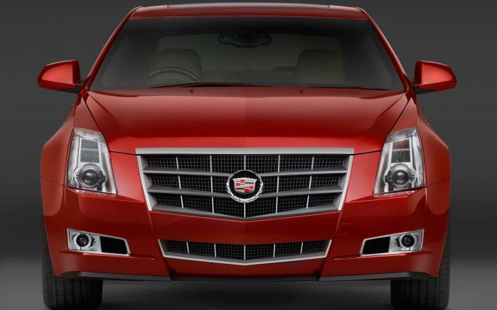 Широкоформатные обои Вид спереди Cadillac CTS 2008, Вид спереди Кадиллак (Cadillac CTS 2008)