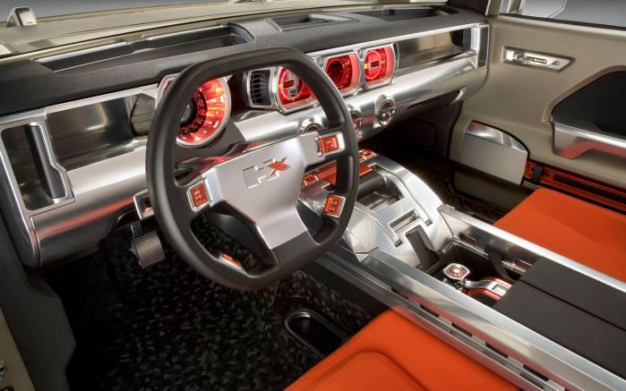 Широкоформатные обои Панель Hummer HX Concept 2008, Приборная панель Хаммер Концепт (Hummer HX Concept 2008)