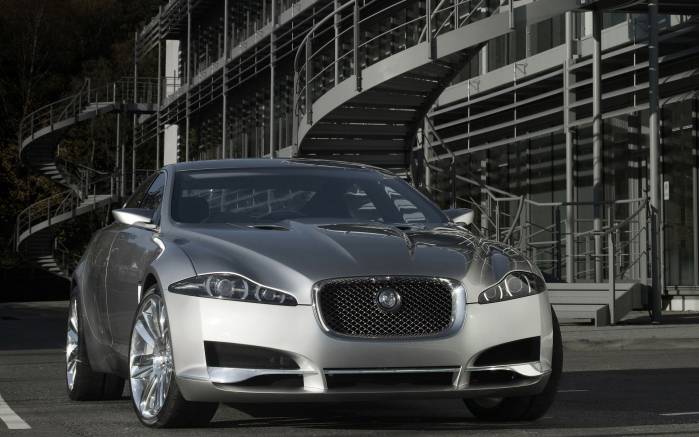 Широкоформатные обои Блестящий Jaguar C XF Concept, Блестящий Ягуар концепт (Jaguar C XF Concept)