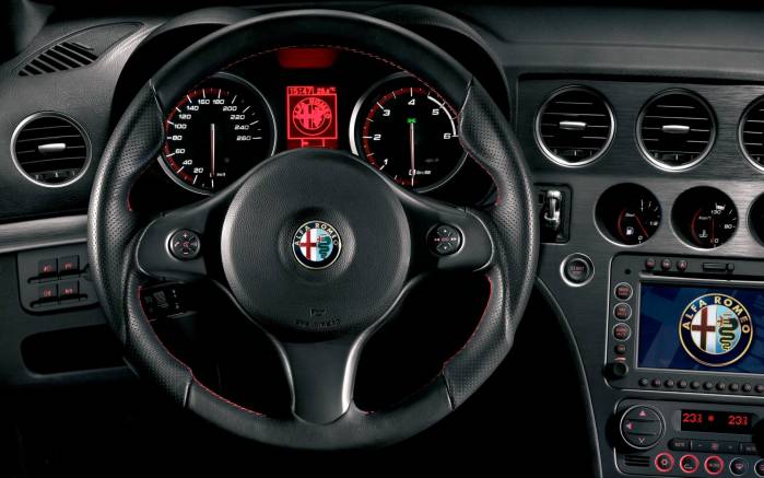 Широкоформатные обои Приборная панель Alfa Romeo, Приборная панель Alfa Romeo (Alfa Romeo 159 Sportwagon)