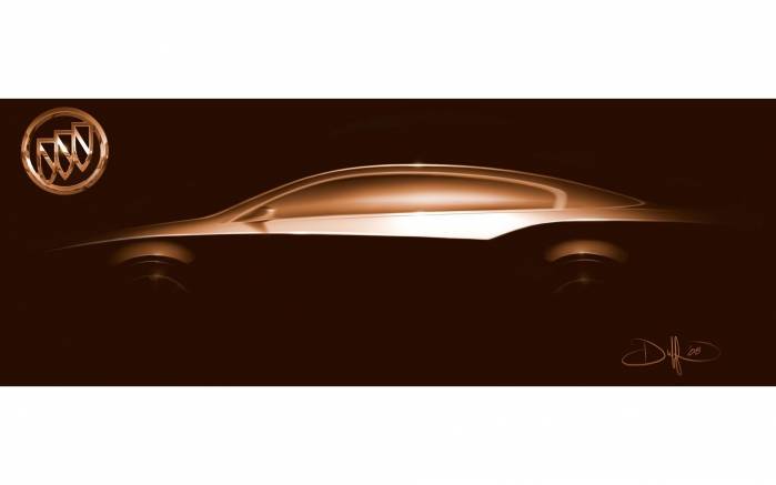 Широкоформатные обои Рисунок Buick Invicta, Рисунок концепта Бьюик Инвикта (Buick Invicta)