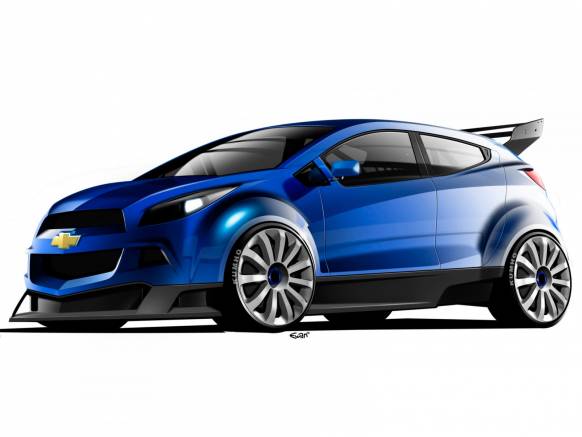 Широкоформатные обои Chevrolet синий концепт, Синий Концепт Шевроле (Chevrolet concept car )