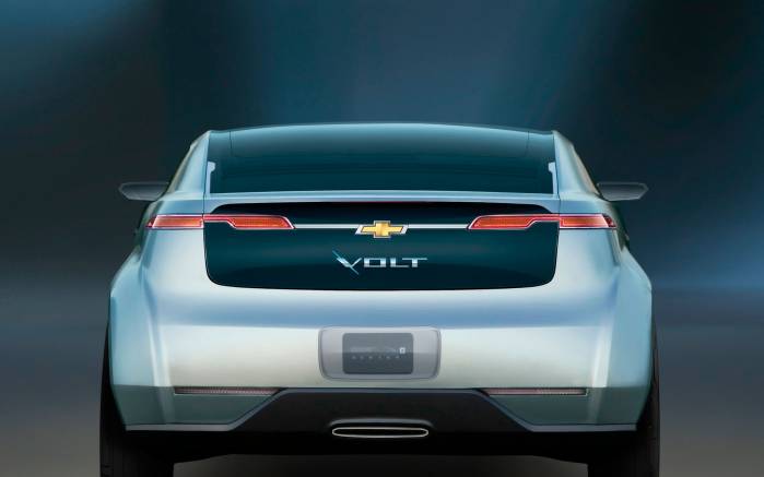 Широкоформатные обои Chevrolet Volt Concept, Вид сзади Шевроле Вольт (Chevrolet Volt Concept)