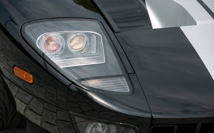 Широкоформатные обои Фара Ford GT, Передняя фара Форд (Ford GT)