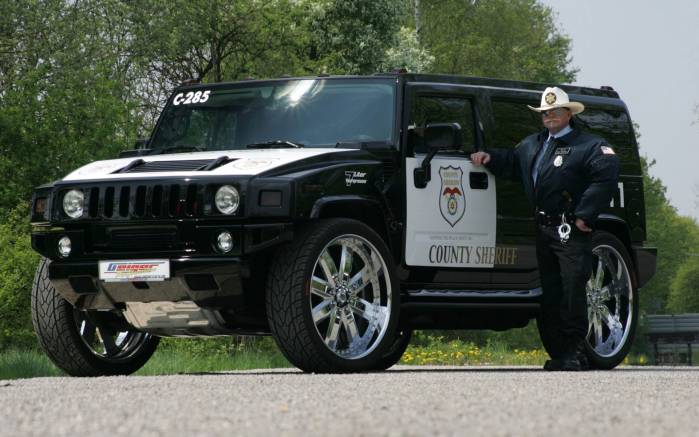 Широкоформатные обои Полицейский Hummer Geiger, Полицейский Хаммер (Hummer Geiger )