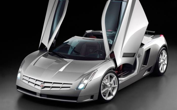 Широкоформатные обои Двери Cadillac Cien Concept, Поднятые двери Кадиллак Циен Концепт (Cadillac Cien Concept)