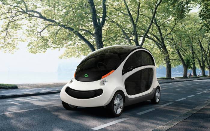 Широкоформатные обои Вид спереди Chrysler GEM Peapod, Вид спереди Крайслер ГЕМ Пипод (Chrysler GEM Peapod)
