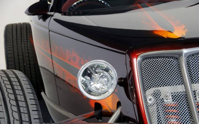 Широкоформатные обои Передняя фара Foose Coupe, Передняя фара Фуз Купэ (Foose Coupe)